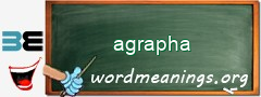 WordMeaning blackboard for agrapha